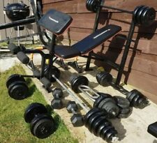 Peso Bench Con Estante en cuclillas Rack Home Gym Barbell Plegable Ajustable Barras segunda mano  Embacar hacia Spain