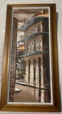 Mid Century J Kadanec New Orleans French Quarter Louisiana Original Oil Painting for sale  Shipping to South Africa
