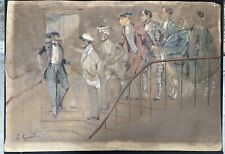 Tableau ancien aquarelle d'occasion  Paris IX