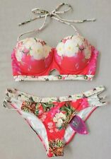 Paradizia Bustier Bikini Top & Bottom, Floral Tiger Print, NWT for sale  Shipping to South Africa