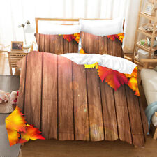 Conjunto de roupa de cama de casal fronha edredom rural madeira folhas de bordo comprar usado  Enviando para Brazil