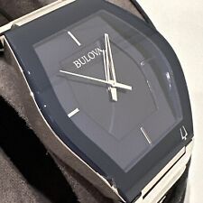 Bulova Gemini relógio masculino quartzo prata mostrador azul 40MM 96A258 *CRISTAL LASCADO* comprar usado  Enviando para Brazil