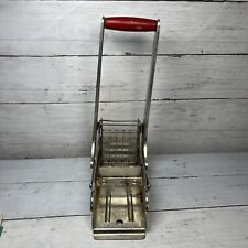 Vtg Metal French Fry Potato Cutter w/ Red Wooden Handle Wall Mount Made In Italy, used for sale  Shipping to South Africa