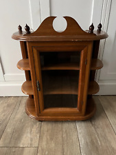 Vintage Large Wood Wall Tabletop Curio Cabinet 9 shelves W 20" x D 9" x H 22", used for sale  Shipping to South Africa
