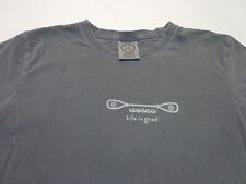 Life Is Good T Shirt  Kayak Paddle  Graphic  Women's Small Gray Tee  FLAW for sale  Shipping to South Africa