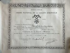 Diplôme légion honneur d'occasion  Chazay-d'Azergues