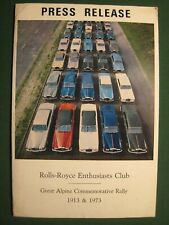 Rolls royce enthusiasts for sale  ANDOVER