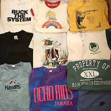 Lote 10 camisetas roupas vintage revenda atacado ponto único EUA camisetas Buck Bum Mix comprar usado  Enviando para Brazil