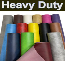 Heavy Grained Faux Leather Fabric Upholstery Material Leatherette 140cm Wide for sale  Shipping to South Africa