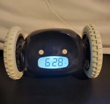 Clocky Alarm Clock on Wheels Black Original No Box - TESTED WORKING, used for sale  Shipping to South Africa