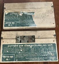 Cajas cortadoras vintage Stanley n.º Avión combinado 1 y 2 para 45 con cortadores segunda mano  Embacar hacia Argentina
