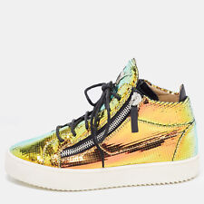 Giuseppe Zanotti Multicolor Foil Leather High Top Sneakers Size 41 for sale  Shipping to South Africa