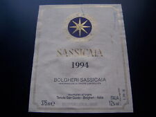 1994 sassicaia 37.5cl d'occasion  Expédié en Belgium