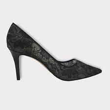 Used, Elie Tahari Black & Gold Lace Patent Leather Trim Point Toe Heels Pumps 9.5 for sale  Shipping to South Africa