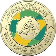 Used, Wallabies Rugby World Cup $2 Two Dollar Coin Rare Coloured 2019 Australia - CIRC for sale  Shipping to South Africa