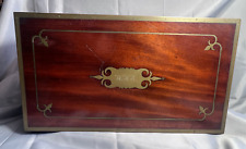 Antique Wood Portable Traveling Writing Desk With Inkwells & Hidden Compartments, used for sale  Shipping to South Africa