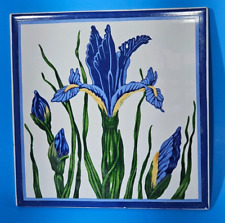 Rebite de cerâmica Orient holandês íris azul pintado à mão com pés de borracha, usado comprar usado  Enviando para Brazil