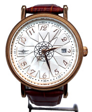 Used, Breytenbach Rose Gold Tone Watch with Brown Leather Band for sale  Shipping to South Africa