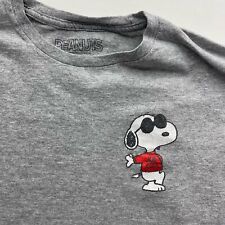 Camiseta masculina Peanuts tamanho grande cinza manga curta Snoopy, usado comprar usado  Enviando para Brazil