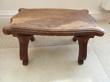 Used, Vintage French   rectangular stool, farmhouse bench with routed wavy edge for sale  Shipping to South Africa