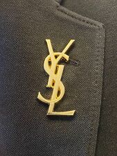 Broche Vintage Tamaño Yves Saint Laurent YSL, Broche Solapa - Dorado segunda mano  Embacar hacia Argentina