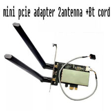 Mini placa PCIE para PC desktop PCI-E adaptador Wi-Fi sem fio + Bluetooth +2 antenas, usado comprar usado  Enviando para Brazil
