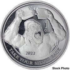 2022 Silverback Precious Metals OG Original Gorilla 1 oz .999 Fine Silver Round for sale  Shipping to South Africa