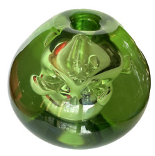 Vintage Dominick Labino Art Glass Paperweight/vase, Signed Labino, 1973 Green, used for sale  Shipping to South Africa