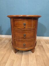 Drum Side Table 3 Drawers  Bedside Table Round Vintage Lamp Table for sale  Shipping to South Africa