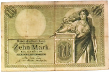 Billete de banco 1904 Imperio alemán Kaiser 10 marcos  segunda mano  Embacar hacia Argentina