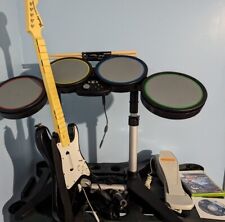 Xbox 360 Rock Band Paquete con Cable Kit Batería Fender con Pedal Micrófono Juegos segunda mano  Embacar hacia Argentina