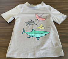 Cat Jack Shirt T-Shirt Toddler Boy 2 2T Short Sleeved Gray Shark Stingray Beach for sale  Shipping to South Africa