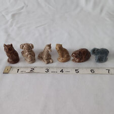 LOTE DE 6 ANIMALES DE CERÁMICA EN MINIATURA Búho, Koala, Jirafa, Tigre, Mapache, Elefante , usado segunda mano  Embacar hacia Argentina