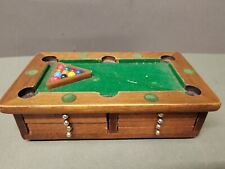 RETRO/VINTAGE ENESCO WOODEN SNOOKER/POOL TABLE COASTER SET for sale  Shipping to South Africa