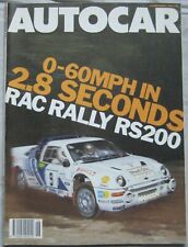 Autocar magazine 1986 for sale  DARWEN