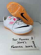 Used, Nike Zoom High Jump Elite Track Spikes White Pink 806561-102 Men's Size 12.5 for sale  Shipping to South Africa