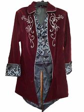 Men's Medieval Steampunk Tailcoat Halloween Costume Renaissance Pirate Vamp S, used for sale  Shipping to South Africa