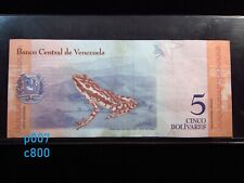 VENEZUELA 5 Bolívares 2018 Banco Central Sapito Rayado Rana 4875# Dinero segunda mano  Embacar hacia Argentina