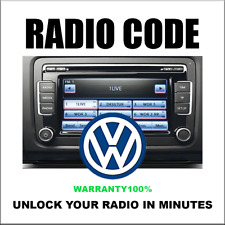 Used, RADIO CODES FITS VOLKSWAGEN PINCODE  RADIO RCD 500 RNS 310 315 84 FAST SERVICE for sale  Shipping to South Africa