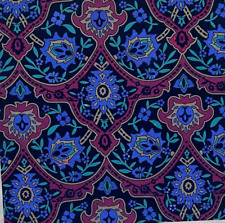 Desenho antigo desenho têxtil original tecido flor azul roxo comprar usado  Enviando para Brazil