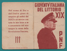 Tessera fascista p.n.f. usato  Bologna