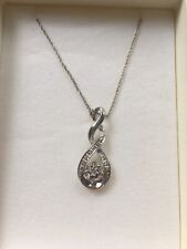 Silver diamond necklace for sale  Stephens City