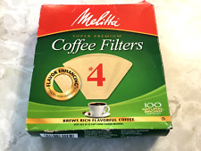 Filtros de cono de café Melitta Super Premium #4 100 filtros de cono marrón natural, usado segunda mano  Embacar hacia Argentina