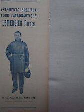 2/1927 PUB LEMERCIER VETEMENTS AERONAUTIQUE COMBINAISON CASQUE PILOTE AVION AD d'occasion  Yport