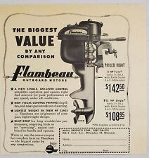 1951 Print Ad Flambeau Outboard Motors 5-HP Twin Metal Products Milwaukee,WI, used for sale  Shipping to South Africa