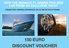 Voucher De Desconto-veja o Grand Prix Monaco 2022 ao vivo de uma exclusiva Iate, usado comprar usado  Enviando para Brazil