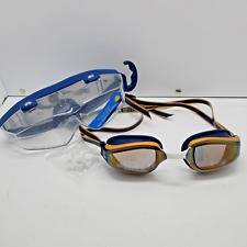 Óculos de Natação Aqua Sphere Fastlane, Lente Espelhada - Azul Marinho e Dourado, Competição comprar usado  Enviando para Brazil