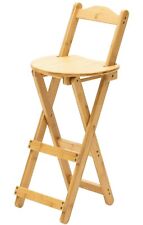 Bar Stool Foldable Bamboo Kitchen Stool with Back Support Bar Chair Portable, used for sale  Shipping to South Africa