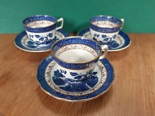 Used, 3 Royal Doulton Cups and Saucers in the Booths Real Old Willow Pattern for sale  SHEFFIELD