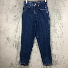 Jeans cônico vintage chique tamanho 8P cintura alta 28" costura interna anos 90 feito nos EUA azul comprar usado  Enviando para Brazil